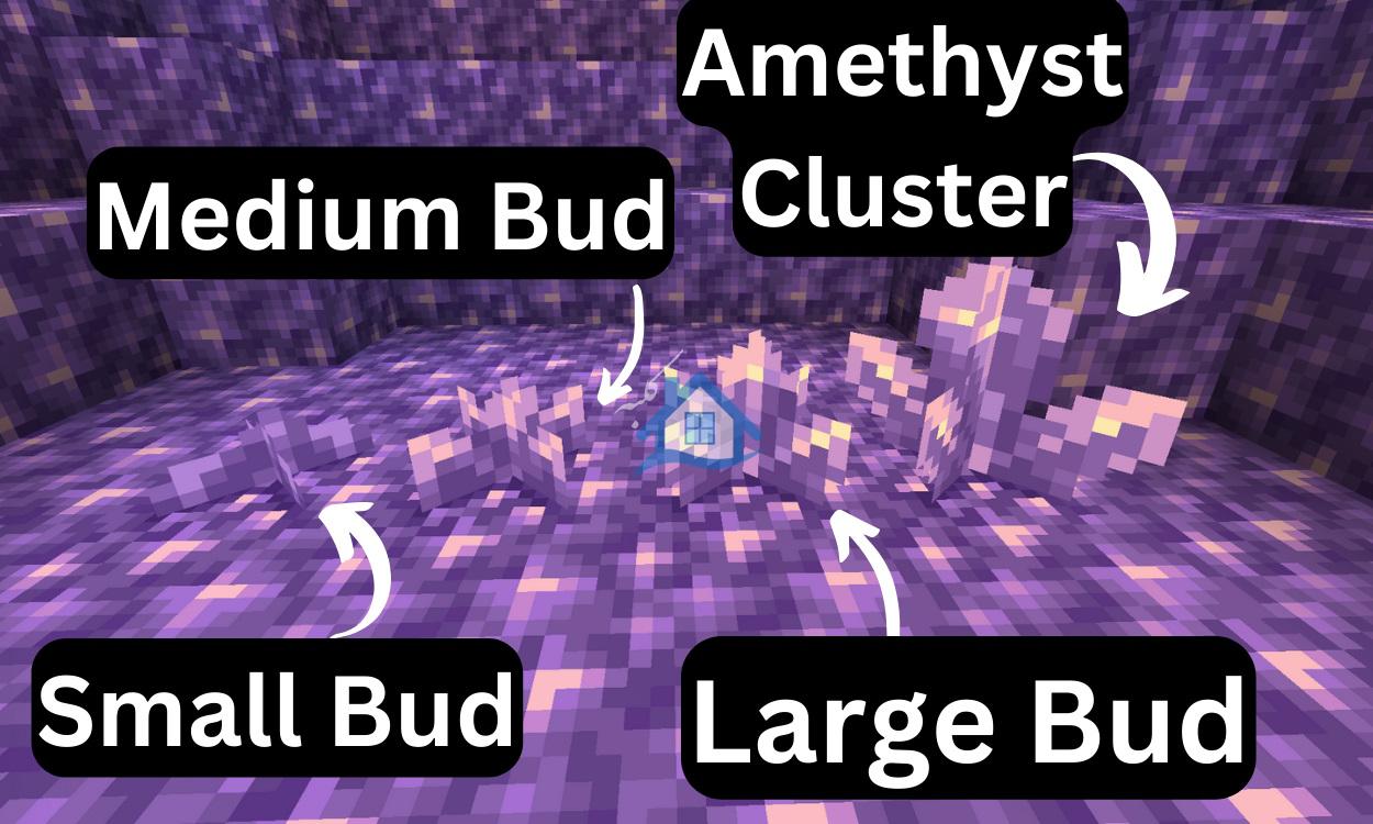 کریستال های مختلف آمتیست در Minecraft