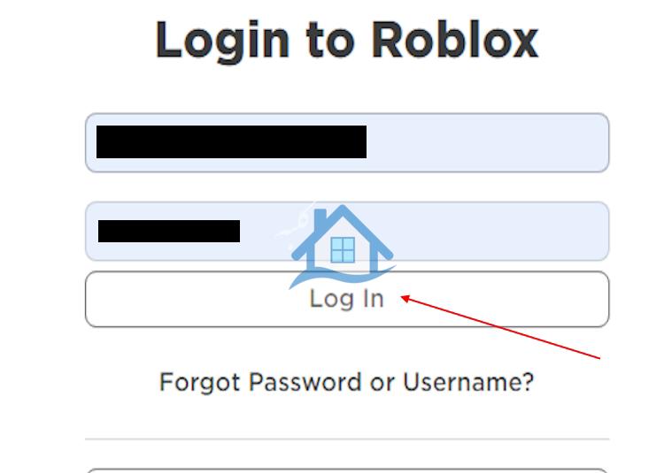 گزینه ورود Roblox در وب سایت