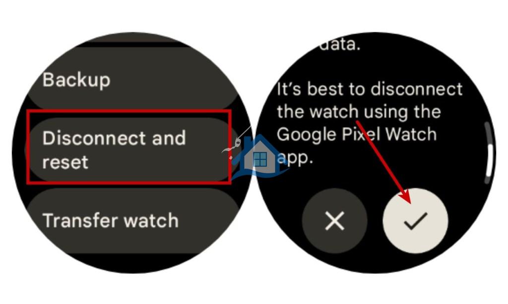 Pixel Watch را قطع و بازنشانی کنید