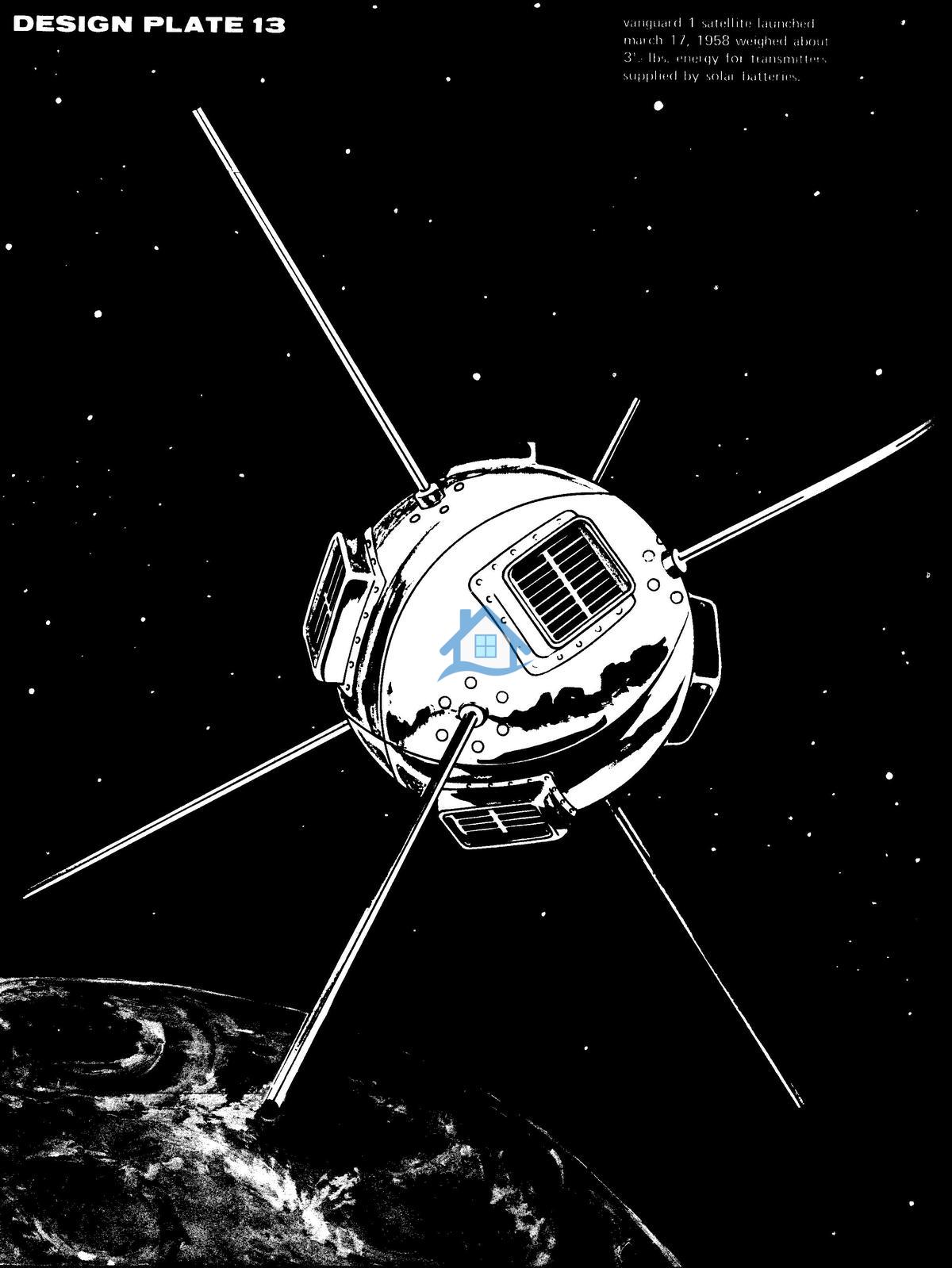 تصویری از Vanguard 1 در فضا. 