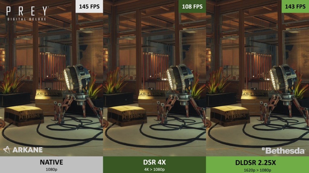 ویژگی DLDSR در Prey همانطور که توسط Nvidia نشان داده شده است