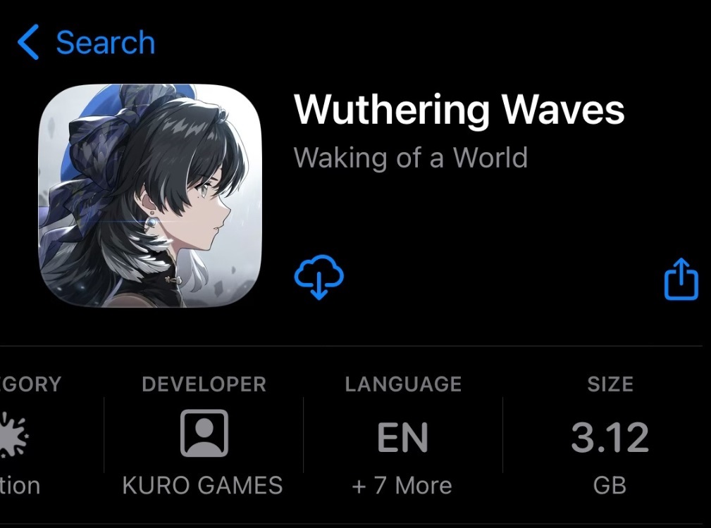 Wuthering Waves پیش نصب iOS