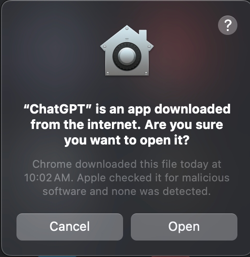 برنامه ChatGPT را در مک باز کنید