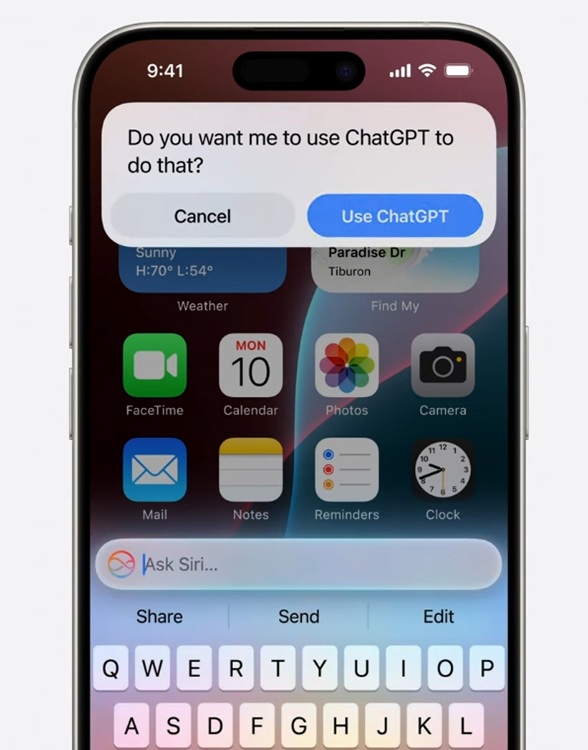 ادغام chatgpt در iOS