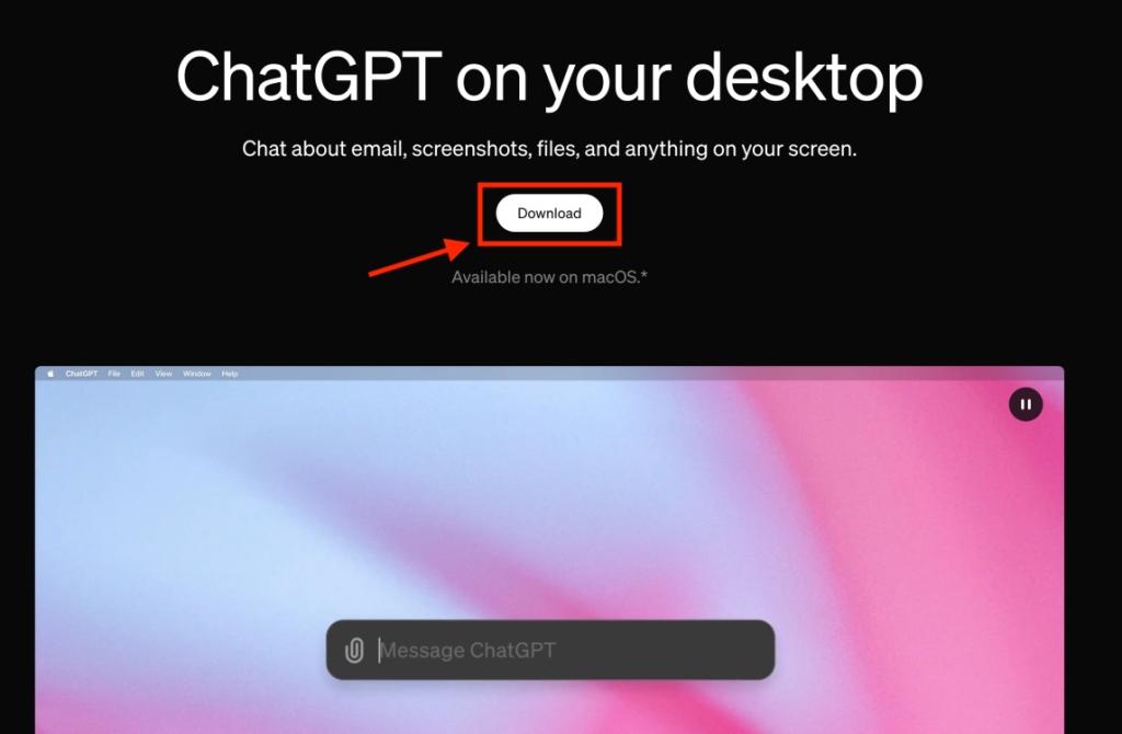 برنامه ChatGPT macOS را دانلود کنید