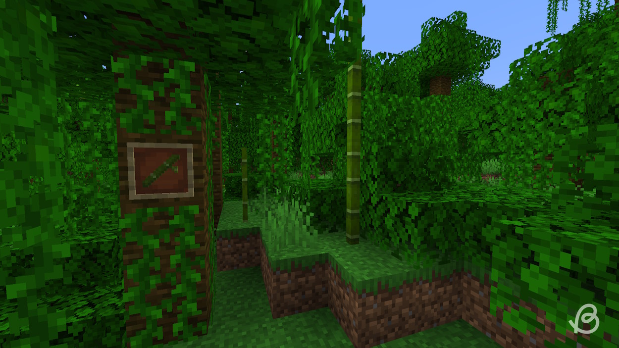 بامبو در جنگل در Minecraft
