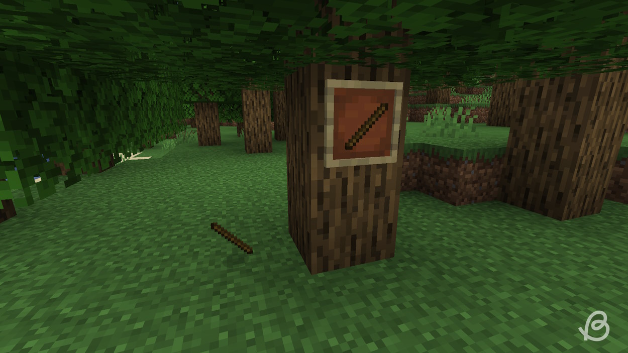 منبع سوخت را در یک قاب مورد در یک جنگل در Minecraft بچسبانید